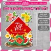 Decal Hình Dán Trang Trí Tết New Year 2.026 Bính Ngọ Chống Nước Dán Cửa Kính