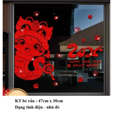 Decal Nhũ Đẹp Hoạ Tốc - Hình Dán Trang Trí Tết 2.026, Giá Giảm 35.950đ 9