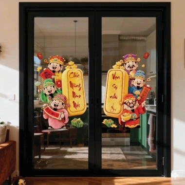 Decal tem dán Tết 2.026 Bính Ngọ - Trang trí nhà, cửa, tủ, sẵn keo, giảm giá 49.000 VND 6