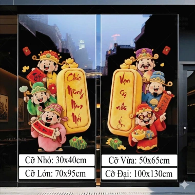 Decal tem dán Tết 2.026 Bính Ngọ - Trang trí nhà, cửa, tủ, sẵn keo, giảm giá 49.000 VND 9