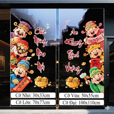 Decal tem dán Tết 2.026 Bính Ngọ - Trang trí nhà, cửa, tủ, sẵn keo, giảm giá 49.000 VND 10