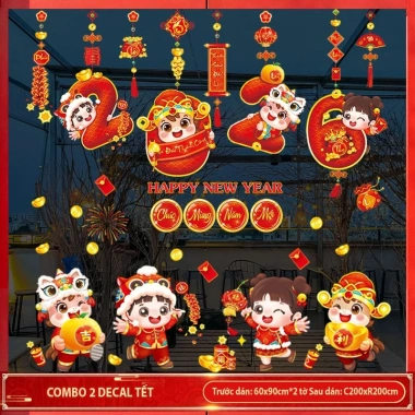 Decal Tết 2.026 chữ Tiếng Việt - Trang trí Bính Ngọ, Giá chỉ 28.000đ giảm ngay
