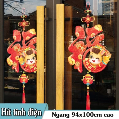 Decal Tết 2.026 Hít Tĩnh Điện Chữ Phúc Lớn Bé Ngựa Trang Trí Kính - In Sắc Nét, Giá 69.000₫ 7