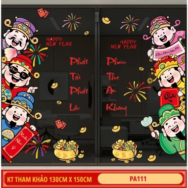 Decal Tết 2.026 hít tĩnh điện dán kính không keo, chống nước, tiếng Việt - 28.000₫ 5