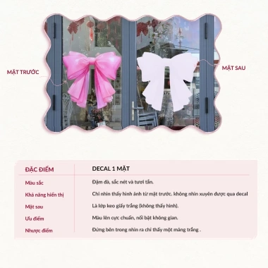 Decal Tết 2.026 Nơ Hồng - Trang Trí Tường, Cửa Kính/Gương - PVC Chống Nước - 189k