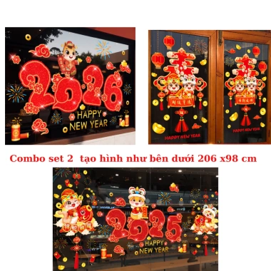 Decal Tết 2.026 số 2.026 chú ngựa tài lộc Bính Ngọ - Ngộ nghĩnh, dán kính, giảm còn 64.350đ