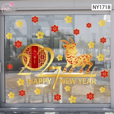 Decal Tết Thiếu Nhi và Thần Tài Cao Cấp keo dán sẵn màu sắc nét giá ưu đãi 39k 7