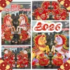 Decal Trang Trí Tết Bính Ngọ 2.026 Dán Cửa - Hàng Loại 1 Giá 12.600đ Giảm Sốc