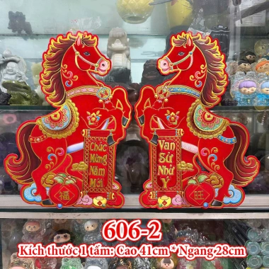 Decal Trang Trí Tết Bính Ngọ 2.026 Dán Cửa - Hàng Loại 1 Giá 12.600đ Giảm Sốc 7