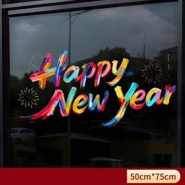 Decal Trang Trí Tết Hello 2.026 Mã Đáo Thành Công Neon Rực Rỡ - Dán Cửa Kính Café, Shop, Kính Sau Ô Tô 6