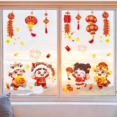 Decal trang trí Tết Ngọ 2.026 - Hình dán năm mới con ngựa T8 giá ưu đãi 54.420đ 2