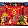 Decor Lễ Tết Bính Ngọ 2.026 - Tranh Vải Polyester Phông Nền 4m SIZE LỚN, Giá 149.000 VNĐ 4