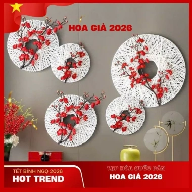 DECOR TẾT 2.026 Cành Đào Đỏ giả 30/90/102cm - Trang trí hiện đại, giá chỉ 21.000đ 1 DECOR TẾT 2.026 Cành Đào Đỏ giả 30/90/102cm - Trang trí hiện đại, giá chỉ 21.000đ 1