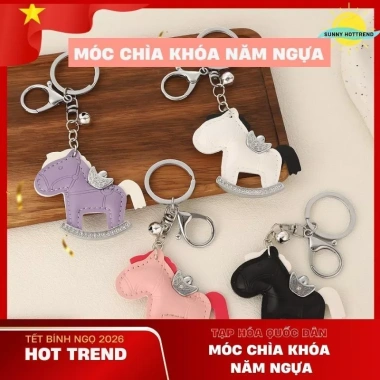 DECOR TẾT 2.026 Móc khoá Con Ngựa Bính Ngọ May mắn phong thủy giá ưu đãi 35.000