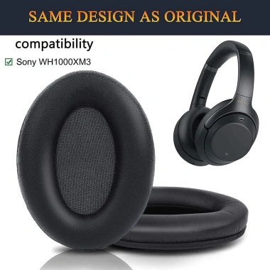 Đệm Tai Nghe Cao Su Non Bọc Da Chống Ồn Thay Thế Sony WH-1.000XM3 Siêu Êm Tiết Kiệm
