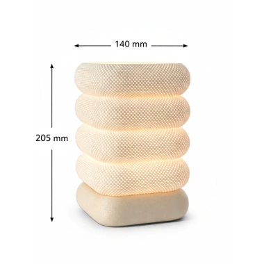 Đèn Bàn Decor In 3D Gợn Sóng – Đèn Ngủ Phòng Ngủ, Giá 70.000đ, Thiết Kế Độc Đáo 2