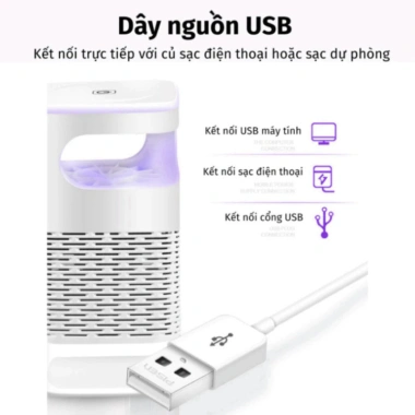 Đèn Bắt Muỗi HGHOME, Máy Diệt Côn Trùng Đèn Ngủ, Sạc USB, Giá 80,000 VND