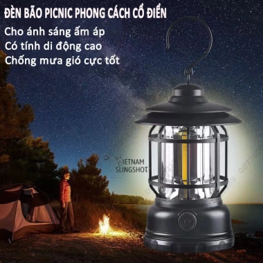 Đèn cắm trại dã ngoại du lịch pin sạc USB tiện lợi - sáng mạnh, giá chỉ 140.000đ 2