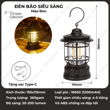 Đèn cắm trại dã ngoại du lịch pin sạc USB tiện lợi - sáng mạnh, giá chỉ 140.000đ 3