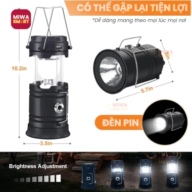 Đèn Cắm Trại Năng Lượng Mặt Trời 4 trong 1 - Sạc Pin Trâu 1.200mAh, Giá chỉ 87.860 VND 4 Đèn Cắm Trại Năng Lượng Mặt Trời 4 trong 1 - Sạc Pin Trâu 1.200mAh, Giá chỉ 87.860 VND 4