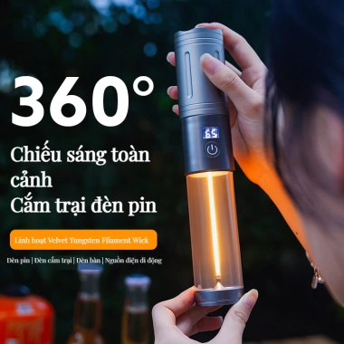 Đèn cắm trại Zoom TYPE-C, kính thiên văn LED Ultra, treo lều, cầm tay - 179.000₫