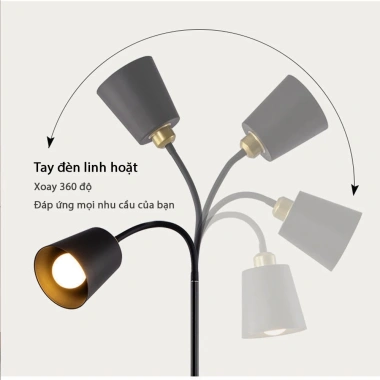 Đèn Cây Đứng Dáng Cao Điều Chỉnh Kích Thước - Trang Trí Phòng Ngủ, Phòng Khách, Văn Phòng, Giá Ưu Đãi 228.999 VND 3