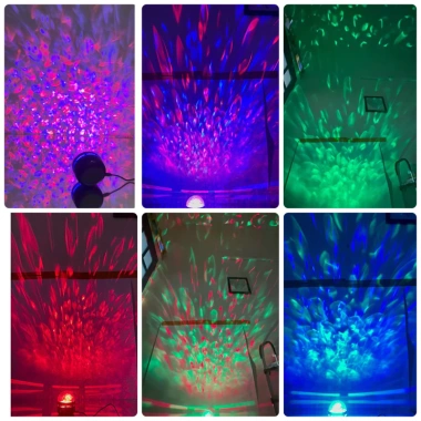 Đèn chiếu trần nhà Galaxy sóng nước 16 màu: Điều khiển từ xa, USB, sẵn sạc, decor phòng ngủ chill