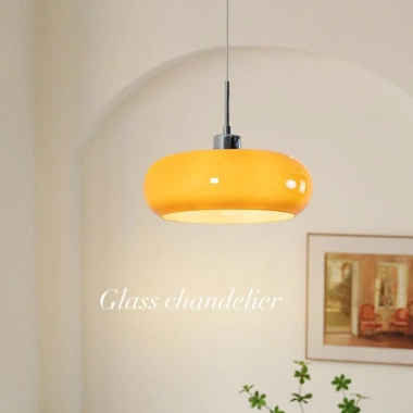 Đèn chùm Bauhaus phong cách Bắc Âu - đa năng cho nhà hàng, quầy bar, phòng ngủ, thiết kế bánh trứng kiểu kem thời trung cổ - giá 414.744₫ 3