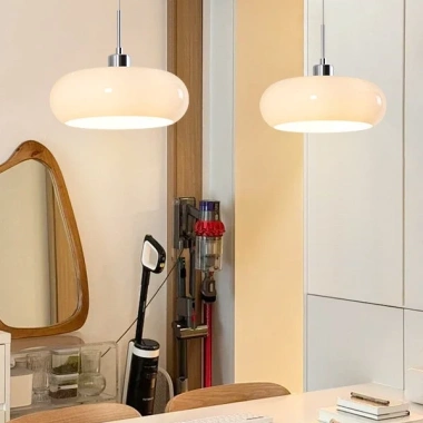 Đèn chùm Bauhaus phong cách Bắc Âu - đa năng cho nhà hàng, quầy bar, phòng ngủ, thiết kế bánh trứng kiểu kem thời trung cổ - giá 414.744₫ 8