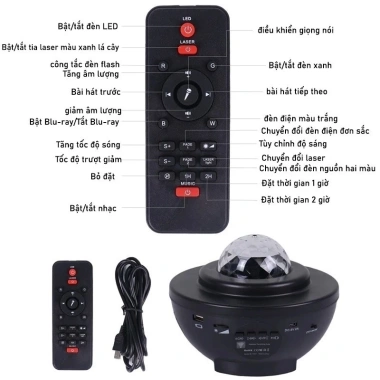 Đèn Cực Quang Starry Galaxy - Chiếu Bầu Trời, Loa Bluetooth, Điều Khiển, Trang Trí Phòng Ngủ 136.5k