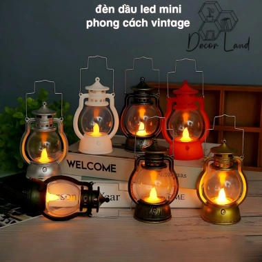 Đèn dầu LED mini cổ điển vintage - Trang trí nhà & quán cafe, chỉ 27.750đ