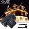 Đèn dây LED năng lượng mặt trời cho sân vườn 100 bóng 12m/200 bóng 22m giá 96.040đ
