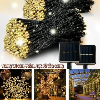 Đèn dây LED năng lượng mặt trời cho sân vườn 100 bóng 12m/200 bóng 22m giá 96.040đ 6