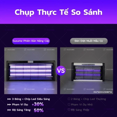 Đèn diệt muỗi 3 bóng công suất cao - Bẫy ruồi treo tường, giảm còn 145k, diệt muỗi nhanh trong nhà, nhà hàng 4