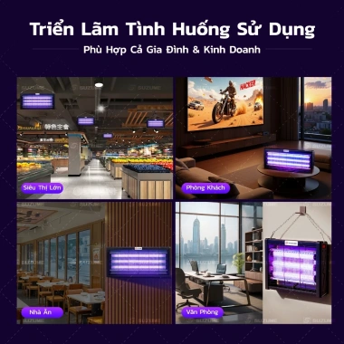 Đèn diệt muỗi 3 bóng công suất cao - Bẫy ruồi treo tường, giảm còn 145k, diệt muỗi nhanh trong nhà, nhà hàng 8
