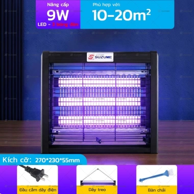 Đèn diệt muỗi 3 bóng công suất cao - Bẫy ruồi treo tường, giảm còn 145k, diệt muỗi nhanh trong nhà, nhà hàng 10
