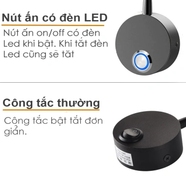 Đèn đọc sách gắn tường LED 3W 220V - Ánh sáng chiếu rọi, tích hợp đèn ngủ & đèn soi tranh, chỉ 129.000₫ 8 Đèn đọc sách gắn tường LED 3W 220V - Ánh sáng chiếu rọi, tích hợp đèn ngủ & đèn soi tranh, chỉ 129.000₫ 8