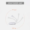 Đèn Đọc Sách Pin Sạc LED Mini 3 Chế Độ Ánh Sáng, Đế Kẹp Đa Năng, Bảo Vệ Mắt - Giá 91.335₫ 4