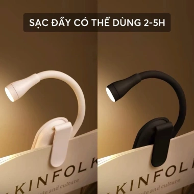 Đèn Đọc Sách Pin Sạc LED Mini 3 Chế Độ Ánh Sáng, Đế Kẹp Đa Năng, Bảo Vệ Mắt - Giá 91.335₫ 8