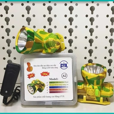 Đèn Đội Đầu CYX A2 LED Siêu Sáng - Tiết Kiệm Pin, Full Bộ Sạc & Dây Đeo, 57.099₫