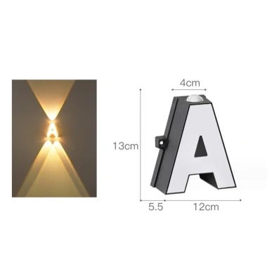 Đèn Hắt Tường Decor Bảng Chữ A‑Z Nhôm Chống Nước, Chip Led Siêu Sáng, Bảo Hành 1 Năm – 189.000₫