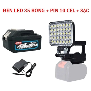 Đèn LED 35/55 Bóng Siêu Sáng 70-110W - Chân Pin, 2 Cổng USB, Tay Cầm, Giá 229k 10