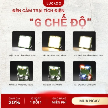 Đèn LED Cắm Trại Công Suất Cao, Chống Nước, Sạc và Tìm Kiếm, Di Động Treo Lều 230k 3