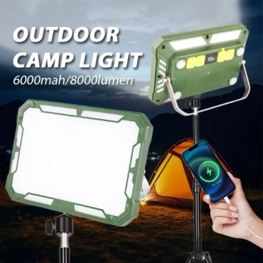 Đèn LED Cắm Trại Công Suất Cao, Chống Nước, Sạc và Tìm Kiếm, Di Động Treo Lều 230k 8