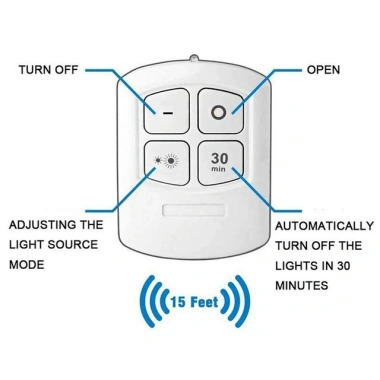 Đèn LED đa năng điều khiển từ xa, dán tường tủ quần áo, ánh sáng cao cấp - 30.750₫ 7