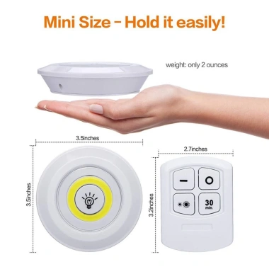 Đèn LED đa năng điều khiển từ xa, dán tường tủ quần áo, ánh sáng cao cấp - 30.750₫ 9
