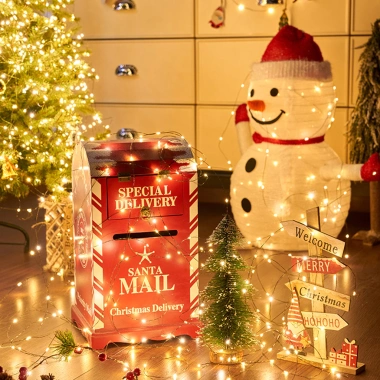 Đèn Led Hạt Gạo Dây Đồng Xanh 3-9m - Đom Đóm Trang Trí Noel, Cây Cảnh, Quán Cà Phê, Pin, Giảm Giá 53.300₫