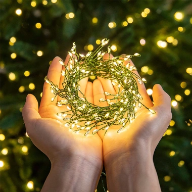 Đèn Led Hạt Gạo Dây Đồng Xanh 3-9m - Đom Đóm Trang Trí Noel, Cây Cảnh, Quán Cà Phê, Pin, Giảm Giá 53.300₫