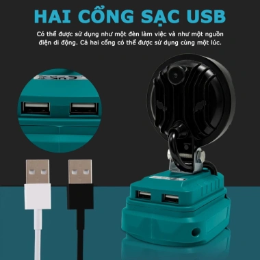 Đèn LED không dây 27W 2.850 lumen, đèn pha mạnh, cổng USB, giá chỉ 151.445₫ 7