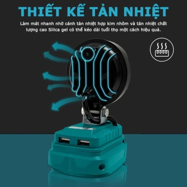 Đèn LED không dây 27W 2.850 lumen, đèn pha mạnh, cổng USB, giá chỉ 151.445₫ 8
